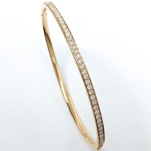 Daniel Waknine 18k R Gold Diamond Bangle Bracelet